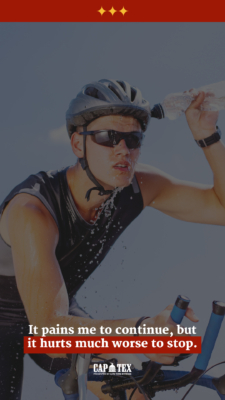 CapTex Tri Motivational Background with cyclist