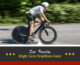 Image of cyclist riding fast on his bike. Text on design reads Our Favorite High-Tech Triathlon Gear. Read the list at https://captextri.com/high-tech-triathlon-gear/