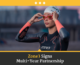 Female triathlete adjusts her goggles before she swims in her Zone3 wetsuit. Text on design reads Zone3 Signs Multi-Year Partnership. Learn more at https://captextri.com/zone3-usa-partnership/